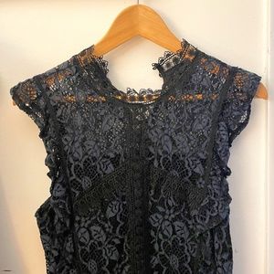 Zara Lace Guipure Midi Dress